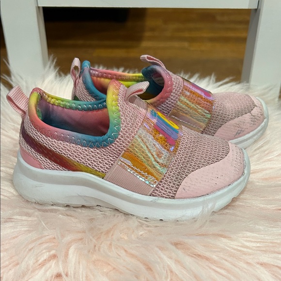 Juicy Couture Pink and Rainbow Toddler Sneakers - Picture 4 of 7